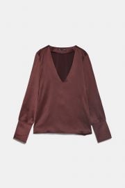 SATIN TOP at Zara